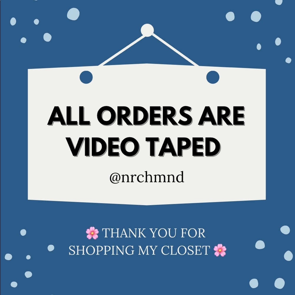 All packages are video taped for your protection and mine 🥰
